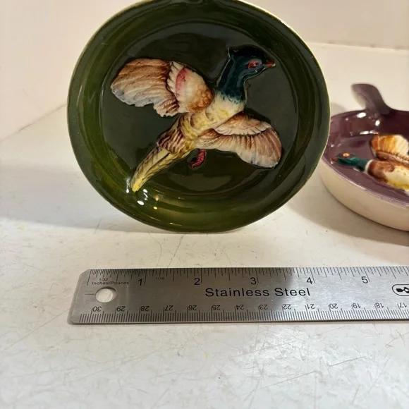 Vintage ceramic pheasant wall hangings - set‎ of two - Picture 11 of 11